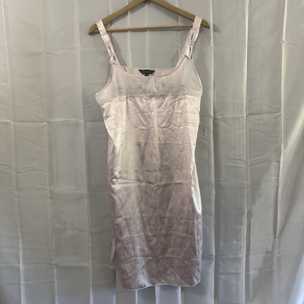 Pajamagram Nightgown Womens L Pale Pink Purple Floral Midi Cottagecore Lace Boho